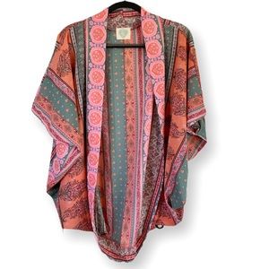 Z&L Europe Pink Printed Kimono